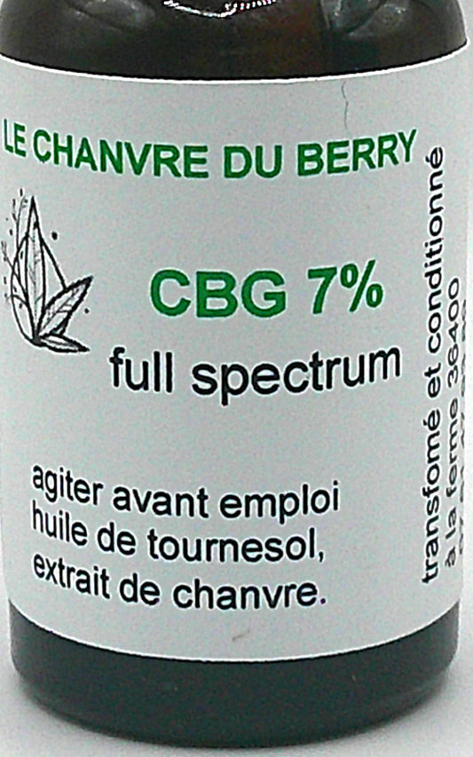 Huile CBG 7% spectre complet